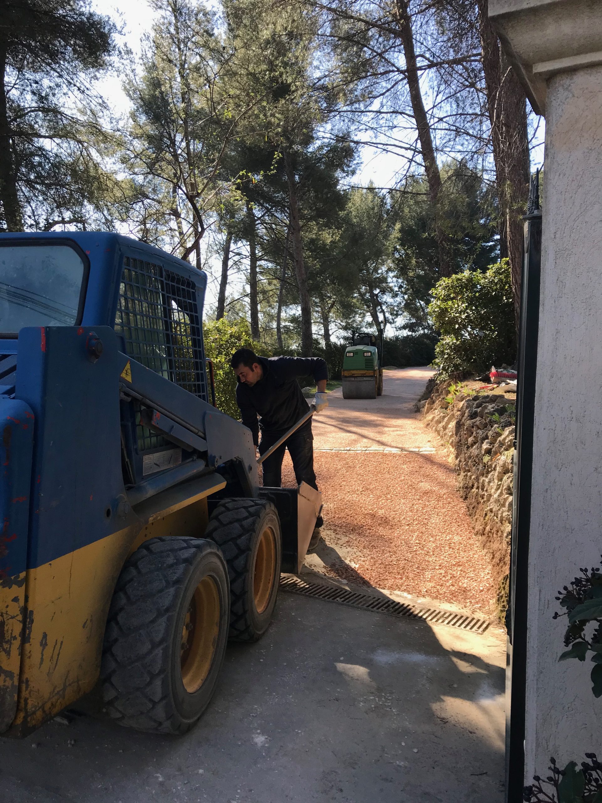 Chantier paysager en cours de réalisation Roquevaire